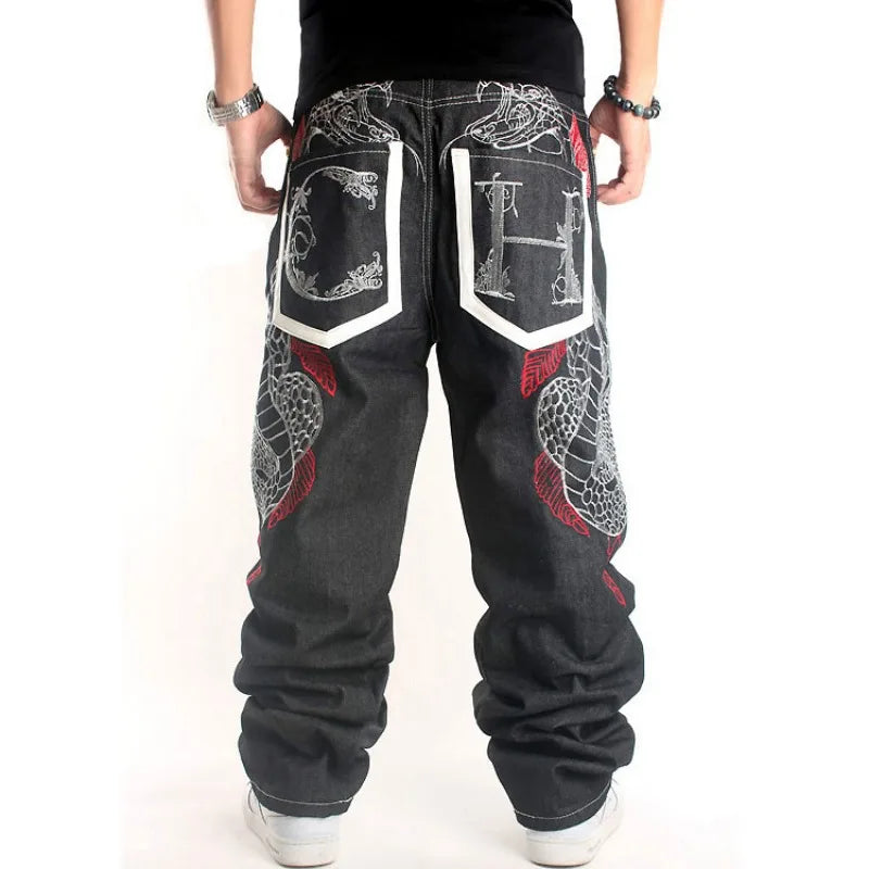 Baggy Denim Brodé #1
