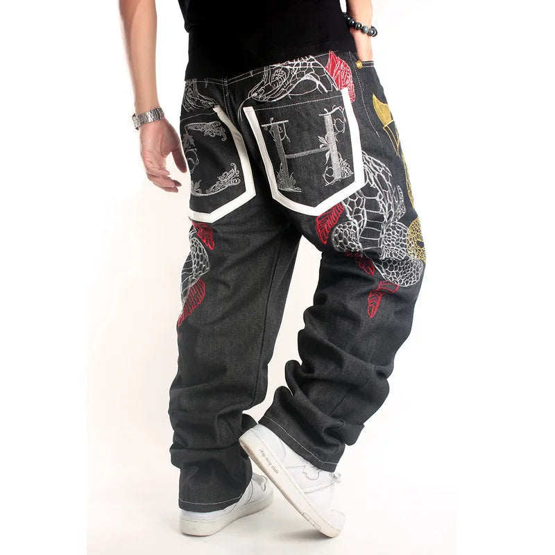 Baggy Denim Brodé #1