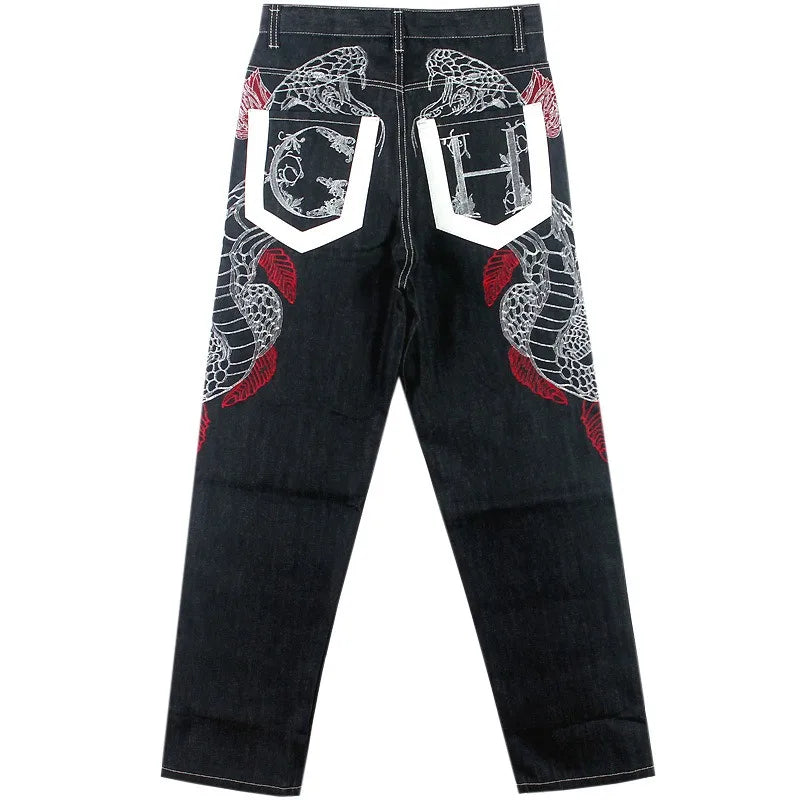 Baggy Denim Brodé #1