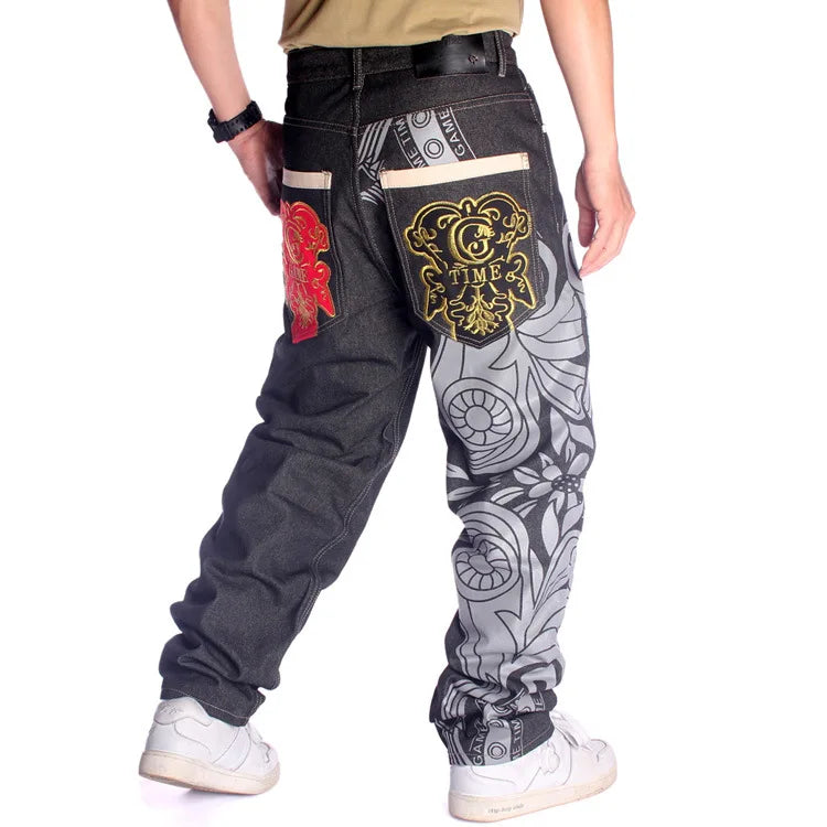 Baggy Denim Brodé & Imprimé