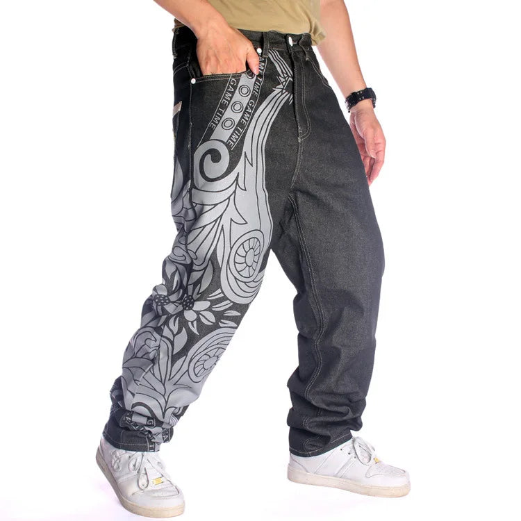 Baggy Denim Brodé & Imprimé