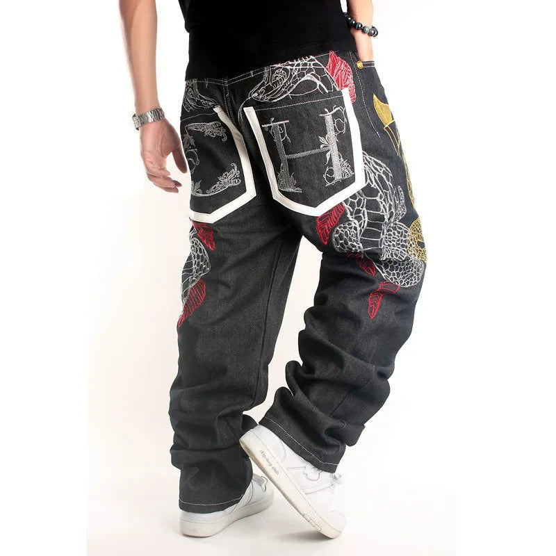 Baggy Denim Brodé #1
