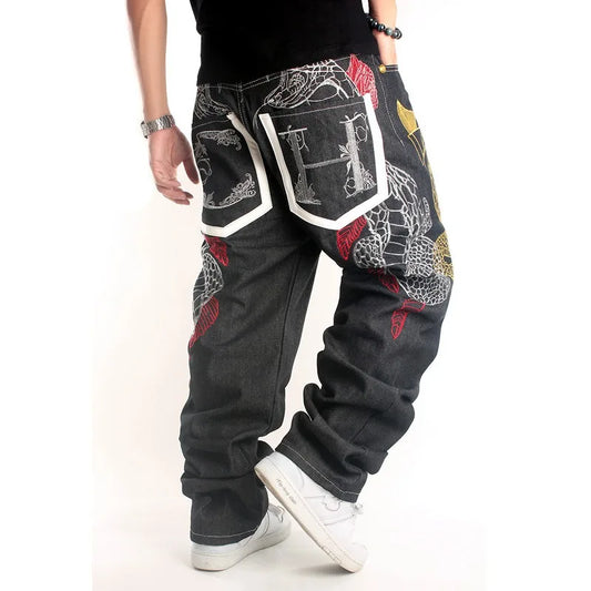 Baggy Denim Brodé #1