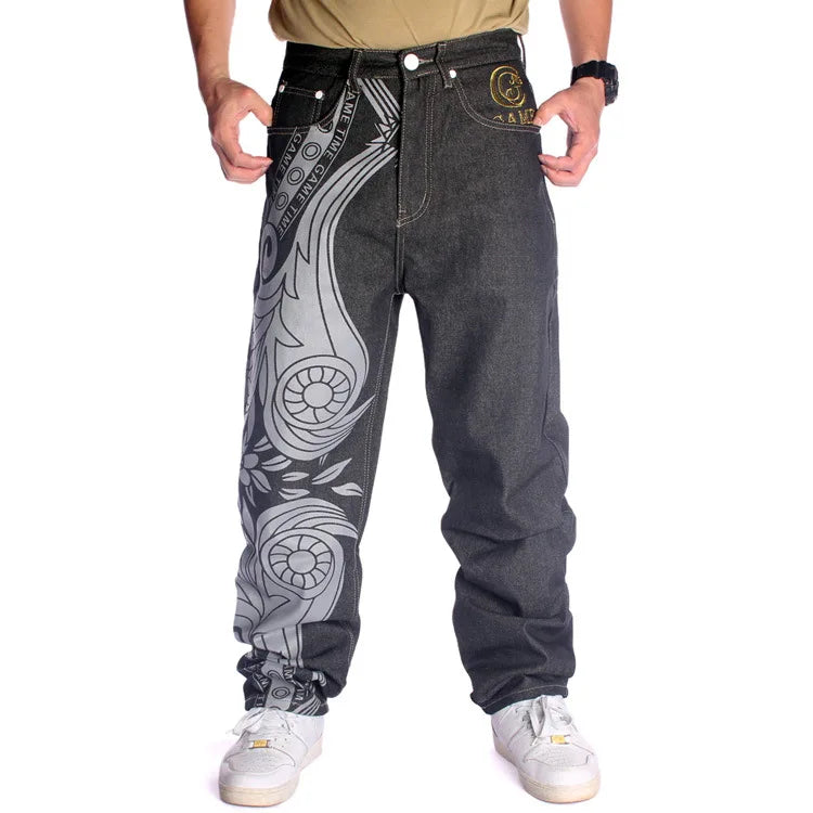 Baggy Denim Brodé & Imprimé