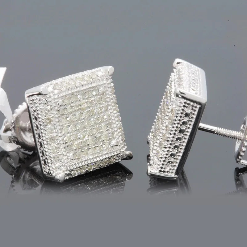 Boucles d'oreilles "Iced Square"