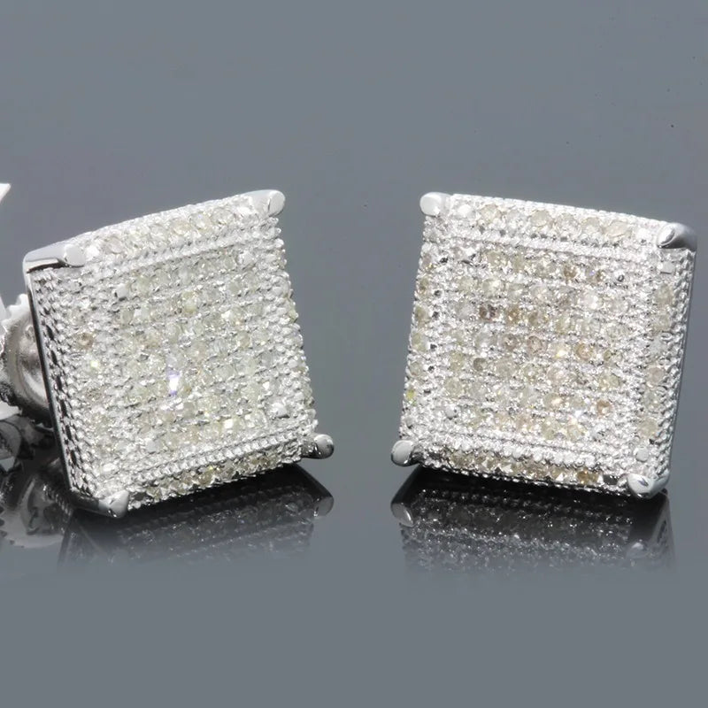Boucles d'oreilles "Iced Square"