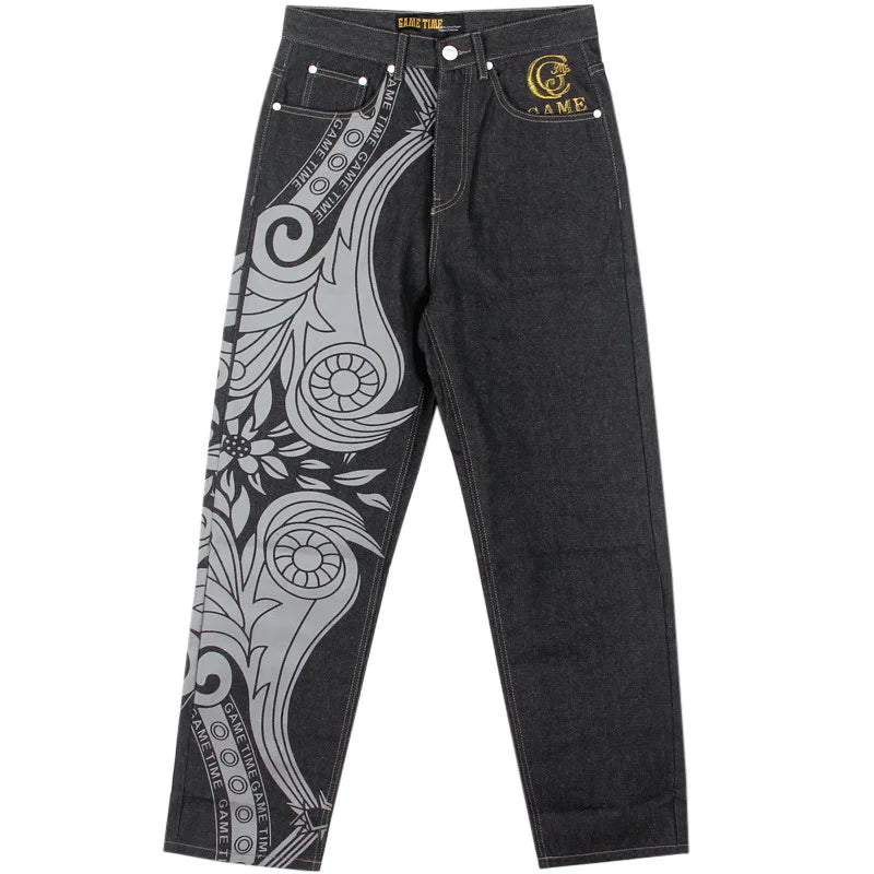 Baggy Denim Brodé & Imprimé