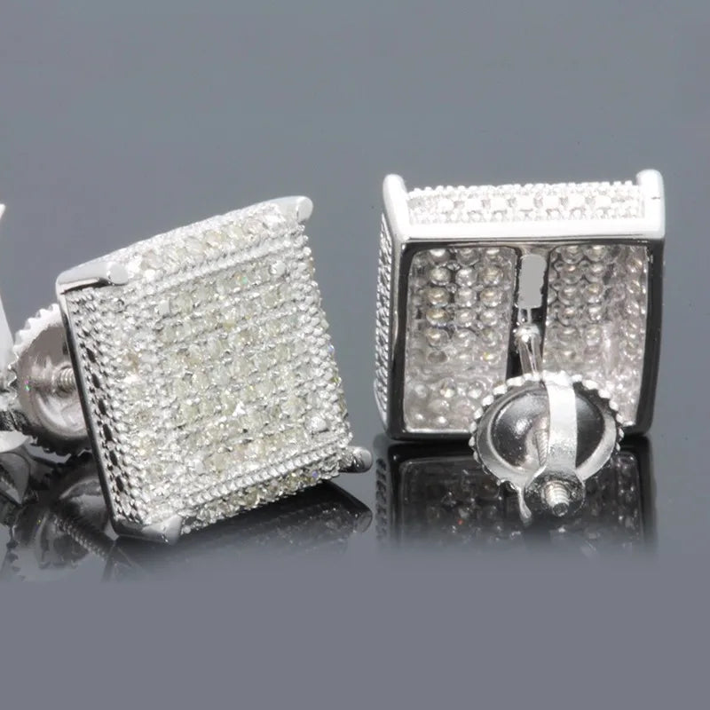 Boucles d'oreilles "Iced Square"