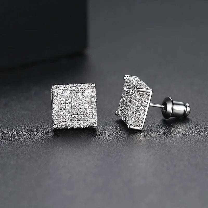 Boucles d'oreilles "Iced Square"
