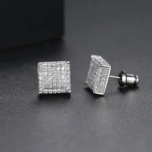 Boucles d'oreilles "Iced Square"