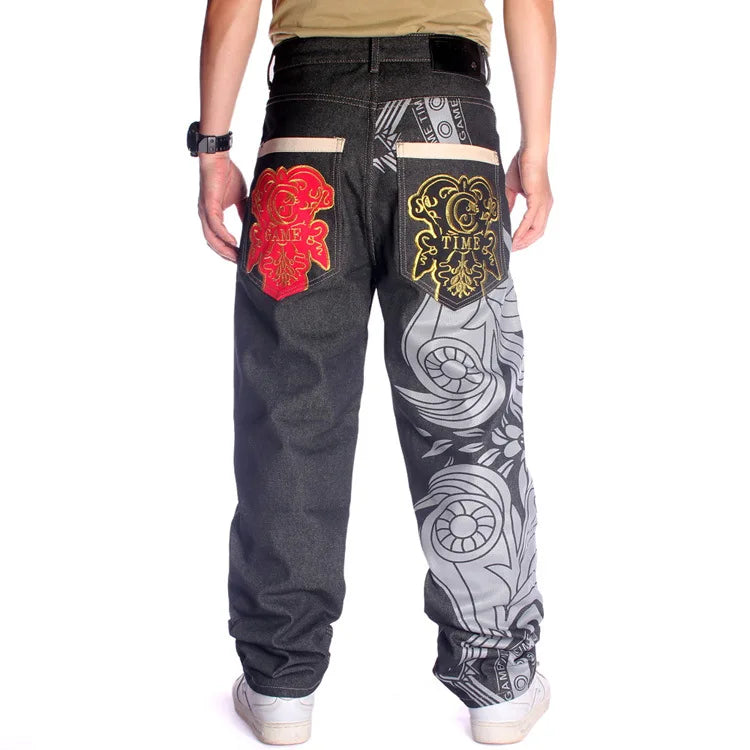 Baggy Denim Brodé & Imprimé