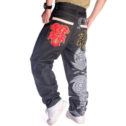 Baggy Denim Brodé & Imprimé